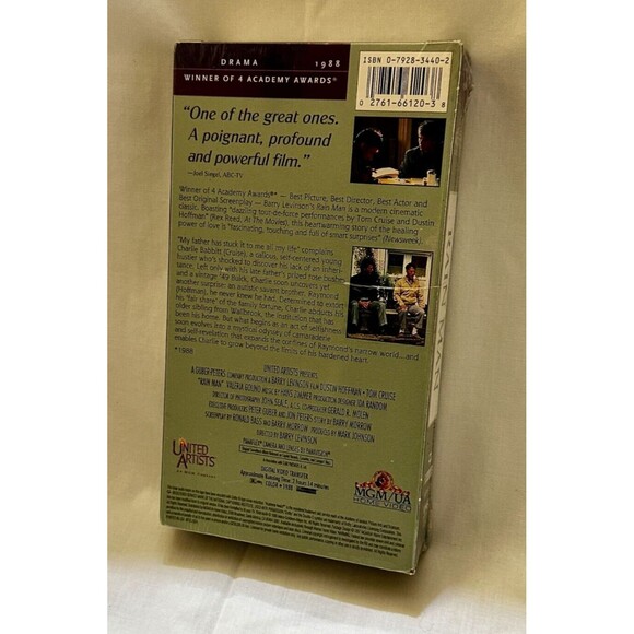 NEW & SEALED Rain Man - VHS - Tom Cruise - Dustin Hoffman - Best Picture 1988 - Picture 2 of 4